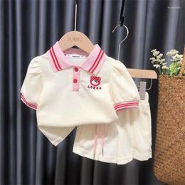 Clothing Sets IENENS Girl's Summer Set Solid Polo-shirts Shorts Outfits Children Casual Sports Clothes Baby Short Sleeves Costume