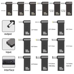 Computer Cables PD 100W Laptop Power Charger Supply Adapter Connector USB Type-C Female To DC Male Jack Plug Converter For HP/Dell Notebook