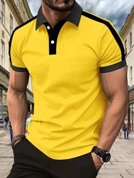 Men's Polo Shirt Short Sleeve 3d Printed Lower Neck Buttons Polo Shirt Men Casual Street Wear 2024 Summer Mens Tops Clothes 240119