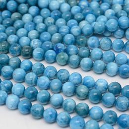 Loose Gemstones Natural Blue Apatite Round Beads 8.6mm