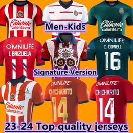 23 24 Chivas de Guadalajara Soccer Jerseys 2023 2024 home away 3rd LIGA MX A.ZALDIVAR CALDERON J.MACIAS CHICHARITO A.VEGA PONCE Alvarado HOMBRE Men kids football shirt