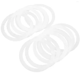 Dinnerware 20 Pcs Gasket Mason Jars Silicone Seals For Glass Lids Rings Wide Mouth Replacement Sealing Reusable Silica Gel Bottle