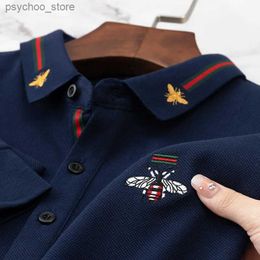 Men's T-Shirts MLSHP Cotton Spring Autumn Long Sleeve Mens Polo Shirts High Quality Solid Color Business Casual Male T-shirts Man Tees Q240130