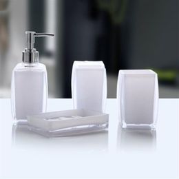 Acrylic 4 piece set bathroom accessories set soap bottle mouth cup soap dish cup toothbrush holder case ball boy householy DTT88 Y283Q