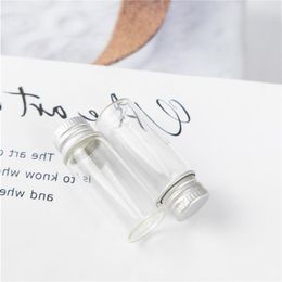 4ml Glass Container with Silver Spiral Aluminum Cap Small Clear Craft Vial and Suitable for Wishing Cosmetic Refillable Bottles Vwokj