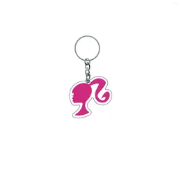 Keychains 2024 Personality Female Power Feminist Movie Pink Girl Woman's Keychain Sweet Key Chain For Women Girlfriend Gift