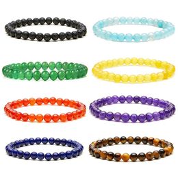 Bracelet 6MM Natural Stone Healing Crystal Stretch Beaded Bracelet Women Men Handmade Gemstone Round Bangle Unisex Jewellery