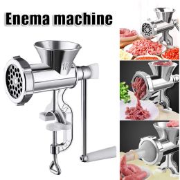 Mills Manual Meat Grinder Multipurpose Aluminium Alloy Mincer Removable Hand Crank Tool Enema machine For Home Kitchen Accessories