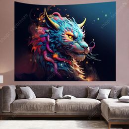 Tapestries 1pc Dragon Tapestry Modern Fibre Poster Wall Hung Bedroom Aesthetics