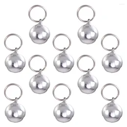 Dog Collars 10pcs Pet Small Bells Collar Charm Pendant Accessories For Cat Puppy Kitten (Silver 18mm)