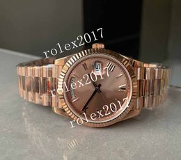 BPF Factory Men's 904L Day-Date 40mm 228235 RG Fluted Bezel Rose Gold Dial on RG President Bracelet Automatic Mechanical 2813 2836 3255 Wristwatches