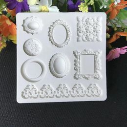 Baking Moulds European Retro Relief Pattern Jewellery 3D Silicone Moulds Fondant Cake Decorating Tools