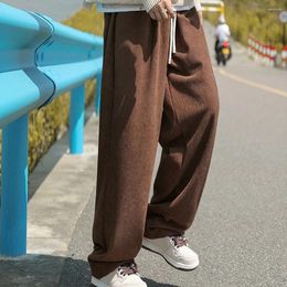 Men's Pants Mens Loose Straight Corduroy Elastic Sweatpants Streetwear Jogger Trousers