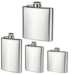 Bottle Whisky Stainless Steel Wine Hip Flask 1 5 7 8oz Travel Alcohol Whisky Pocket Hip Flask Silver Alcohol Bottles349k