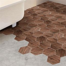 Waterproof Bathroom Floor Stickers Peel Stick Self Adhesive Floor Tiles Kitchen Living Room Decor Non Slip Hexagon Decals272u