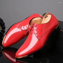 Dress Shoes Pointed Toe Man Leather Shoe For Men Wedding Designer Sheo Patent Social Male Zapatos Para Hombres