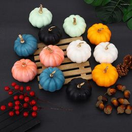 Decorative Flowers Halloween Simulation Multicolor Pumpkin Gold Orange White Artificial Thanksgiving Party Decor For Home