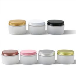 120g Empty Frost Pet cream jar 4oz Make Up Plastic Cream bottle with Aluminium cap cosmetic container packaging Otvlr