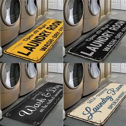 Non-Slip Floor Mat Laundry Room Mat Entrance Doormat Self-Service Laundry Bath Mat Carpet Laundry Room Decor Balcony Rug221P