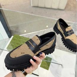 Luxury Designer Classic Letter Printing Loafers Shoe Anti slip and Durable Ladies Sneakers Shoes