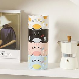 Mugs Cartoon Ceramic Cute Cat Creative Stackable Mug Office Coffee Tea Milk Oatmeal Cup Animal Friends Cups Funny Gift Porcelain