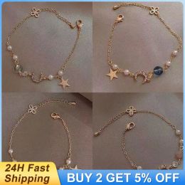 Bracelets Girl Korean Charming Bracelet Women Golden Moon Stars Stylish Limited Edition Party Wedding Party Bracelet Jewellery Accessories