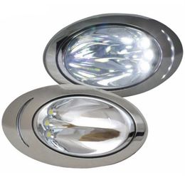 1 Pair LED Marine Boat White Light Stainless Steel Hull Side Surface Mount Docking Back Up Light 12V DC280t