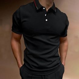 100 Polyester Design Men Summer Short Sleeve Slim Fit Polo Shirt Print Men Golf Polo Shirt 240118