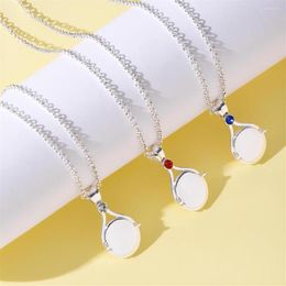 Pendant Necklaces 7-color Zircon Necklace Trendy Silver Plated Copper Tv Series H2o And Just Add Water Mermaid Jewellery Film Gift2756