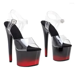 Sandals LAIJIANJINXIA 17CM/7inches PVC Upper Fashion Sexy Exotic High Heel Platform Party Women Pole Dance Shoes 011