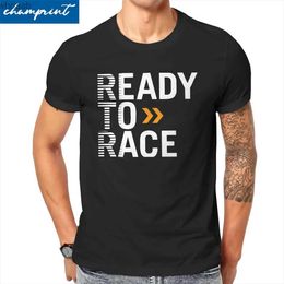 Men's T-Shirts Ready To Race Men T Shirt Enduro Cross Motocross Bike Funny Tees Short Sleeve O Neck T-Shirts Pure Cotton Graphic Clothes 240130