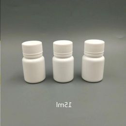 100pcs 15ml 15g 15cc PE Plastic Medicine Bottle Plastic Pill Bottles with Screw Cap Aluminum Sealer for Pill, Capsules,Vitamin Tkbkt