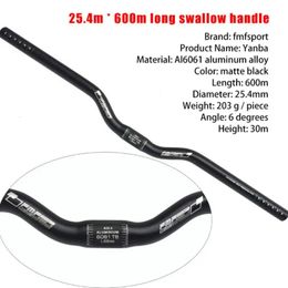 Mountain Bike Handlebar 254mm Bicycle Riser Bar 600mm Aluminium Alloy Folding MTB Swallow Cycling Parts 240118