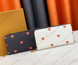 Women Zippy zipper wallet designer long wallets M80323 cardholder Clutch money bag men top quality Black white Multicolor letter love Hobo purses Credit card holder