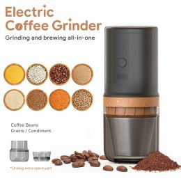 Mills Portable Electric Coffee Grinder Stainless Steel Grains Coffee Beans Grinding Automatic Espresso Kitchen Machines