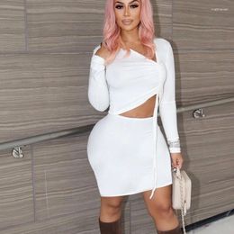 Work Dresses Sexy Party Two Piece Set Women Skirts Birthday Outfits Drawstring Ruched Crop Top And Mini Skirt Dress Sets Club Matching