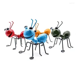 Decorative Figurines 4pcs Patio Craft Yard Outdoor Garden Cute Insect Hanging Home Decor Gift Ornament Metal Ant Living Room Wall Art