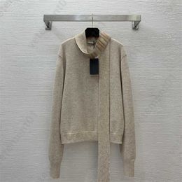 High Quality Jumper Designer Women Sweater Pullover Knit Sweater Wool Cashmere Blend Yarn Fabric Fashion Loose Versatile Luxury Sweaters Womens Tops