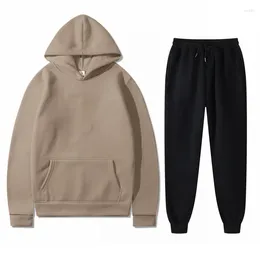 Men's Tracksuits Casual Tracksuit Fleece Thickened Hooded Sweater Leggings Two Piece Set Women's Autumn And Winter Fashion Y2k Loose RRRR