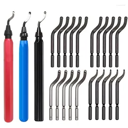 Professional Hand Tool Sets Deburring With 20pcs High Speed Steel Blades Edge Head Cutters For Metal Copper Plastic Debur Trimming Knife