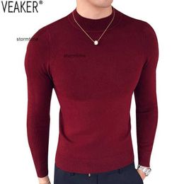 Autumn 2018 New Men's Turtleneck Sweaters Pullover Male Solid Color Slim Fit Turtleneck Sweater Tops Knitted Pullovers S-2XL