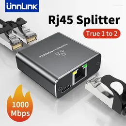 Computer Cables Unnlink Rj45 Splitter 1 To 2 Gigabit Ethernet Adapter Internet Network Cable Extender Connector For PC TV Box Router Sharer