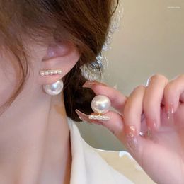 Stud Earrings Delicate Imitation Pearl Bride Wedding Accessories Temperament Elegant Ear Trendy Women Jewelry