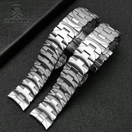 stainless steel banding strap 24mm Mens watches top Black Strap for PAM 111 Stainless steel butterfly buckle212u