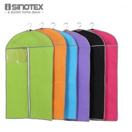 Whole- 1 PCS Multi-color Must-have Home Zippered Garment Bag Clothes Suits Dust Cover Dust Bags Storage Protector1299i