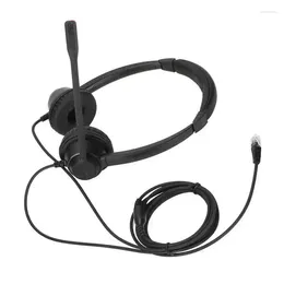 Headset RJ9 Telephone Noise Cancelling Binaural Corded Cell Phone Headphone With Mic For VOIP Landline