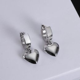 Designers Silver Plated Stud Women Heart Shape Earring Jewelry Accessories Girlfriend Gift Daily Wear no box