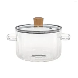 Pans Milk Pan Glass Non Stick Kimchi Soup Pot Instant Noodles Cooking For Home Camping Gas Stove Breakfast