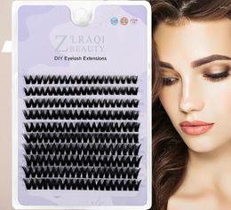 False Eyelashes Cluster Lashes 200pcs DIY Eyelash Extension D Curl Long Individual Mixed Tray Faux Mink Lash Clusters Extensions