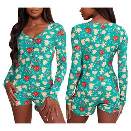 Designer women's clothing New Print Long sleeved Cardigan Button Up bodycon jumpsuit for summer romper bodysuit women mini short jumpsuits amp rompers v-neck 2PQV